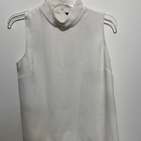 Zara Women's White High Neck Sleeveless Solid Blouse White Size Small - Picture 1 of 8